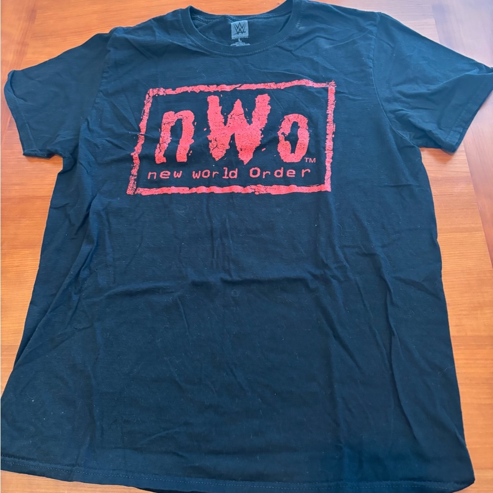 2021 WWE Authentic NWO New World Order T Shirt  Black/Red - Size Large